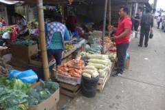 Der Gemüsestand auf dem Markt in Archidona - El puesto de frutas y verduras en el mercado en Archidona
